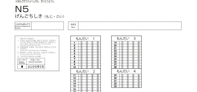 what does the jlpt n5 test for