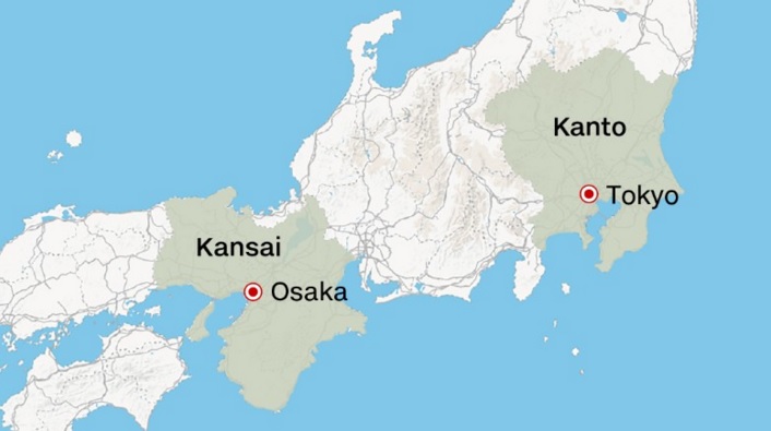 Differences of Kanto versus Kansai